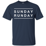 Sunday Runday Gym Workout Run T-Shirt_Black