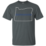Oregon Thin Blue Line Police T-Shirt_Black