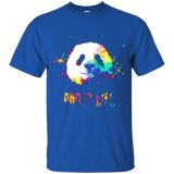 Panda Bear Life Rainbow Watercolor Bright Splatter Shirt_Black