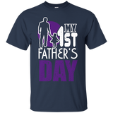 My First Fathers Day T-shirt Mens First Time Dad Shirt_black=