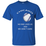 Distressed Chicago Chi No One Likes Us Tee Baseball T Shirt_navy