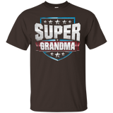 Women's SUPER GRANDMA T-Shirt Funny Superhero Grandma Tee Shirt_Black