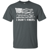 I Don't Kneel United We Stand Flag National Anthem T-shirt_black=