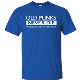 Old Punks Never Die We Just Stand At The Back T-shirt_black