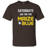 Saturdays Are For The Maize And Blue Michigan Football Shirt_navy=