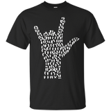 Sign Language T-Shirt Design - Men, Women, and Youth_Black