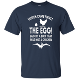 Chicken Or The Egg Came First Funny T-shirt_black=