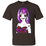 Zombie Anime Girl Funny Cool Novelty T-Shirt_Black