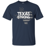 Texas Strong Shirt Unisex Letter Printed Home State Tee Top_Black