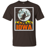 Retro IOWA Halloween Witch Eclipse Shirt Black Cat Broom_Black