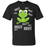 Frog Ribbit Call Cute Funny Graphic T-shirt_black=