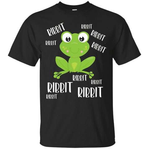 Frog Ribbit Call Cute Funny Graphic T-shirt_black=