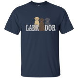 I Believe In Dog Labrador Retriever Trio T-shirt_navy=