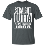 September 1998 19th Birthday Gifts 19 Years Old T-shirt_Black