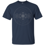 Metatrons Cube Sacred Geometry T Shirt_Black