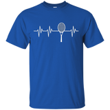 Racquet Heartbeat Funny Tennis Player T Shirt Gift_Black
