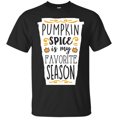 Pumpkin Spice Is My Favorite Season Cute Latte T-shirt_Black