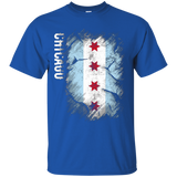 Chicago City Flag Shirt Distressed Windy City Illinois Shirt_black