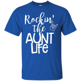 rocking the aunt life tshirt unnt love uncle and daughter_Black