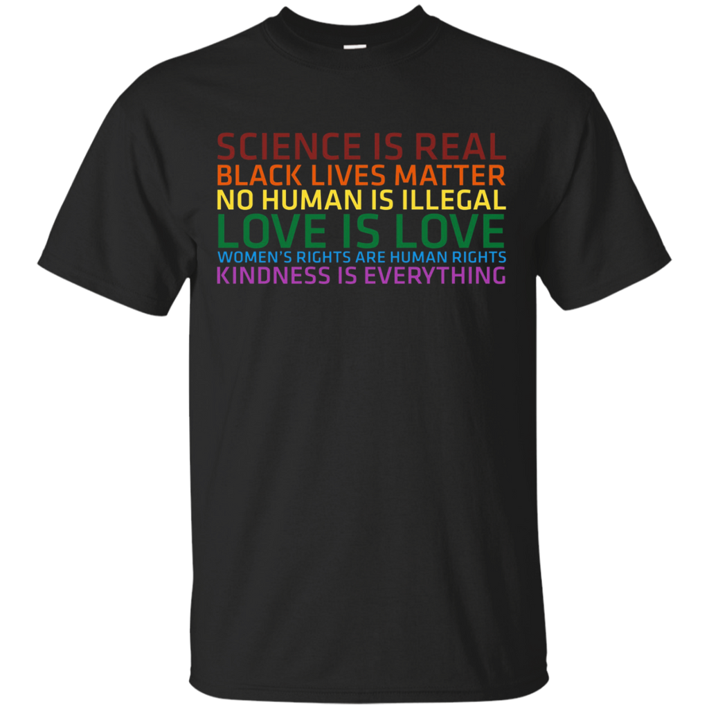 Science Is Real Black Lives Matter Tee Gift T-shirt Shirt_Black