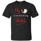 Heart Is Full As My Schedule Football Baseball Hockey Tshirt_black=