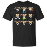 Greyhound Dog Nine Emotions Face Funny T-shirt Gift_black