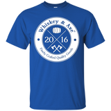 Official Whiskey & Axe Logo T-Shirt - White on Dark_Black