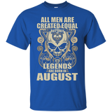 Only Legends Are Born In August T-Shirt_Black