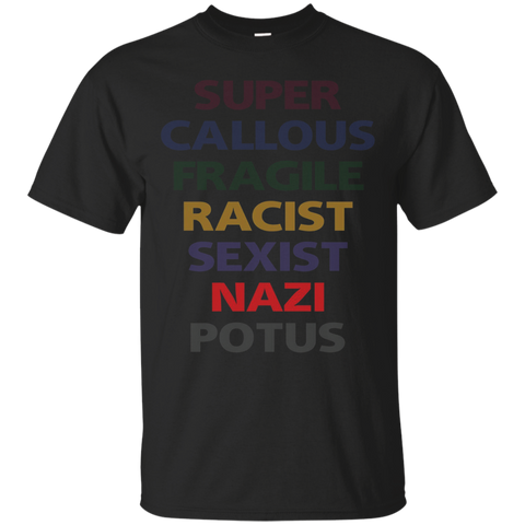 Super Callous Fragile Potus T Shirt Anti Trump Tee Notmyores_black