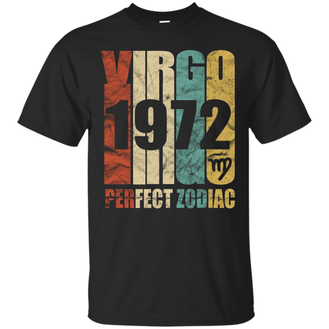 Vintage Virgo 1972 T-Shirt 45 yrs old Bday 45th Birthday Tee_Black