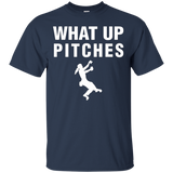 What Up Pitches Rock & Mountain Climbing T-Shirt_Black