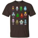 Robot T-Shirt Robotics Retro Team 12 Toy Fun Eng AI Nerd Tee_Black