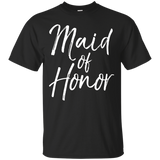 Maid Of Honor Shirt Fun Cute Women's Wedding Tee_black=