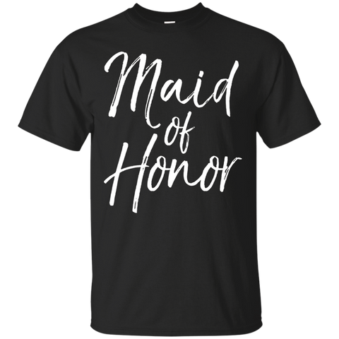 Maid Of Honor Shirt Fun Cute Women's Wedding Tee_black=