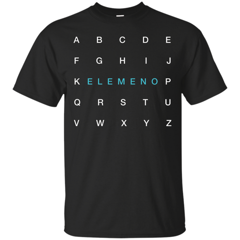 T Shirt Funny Alphabet Shirts Elemeno Parents Teachers ABC_Black