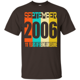 September 2006 11th Birthday Gifts 11 yrs Bday T-shirt_Black