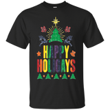 Happy Holigays Gay Pride Lgbt Christmas T Shirt_black=