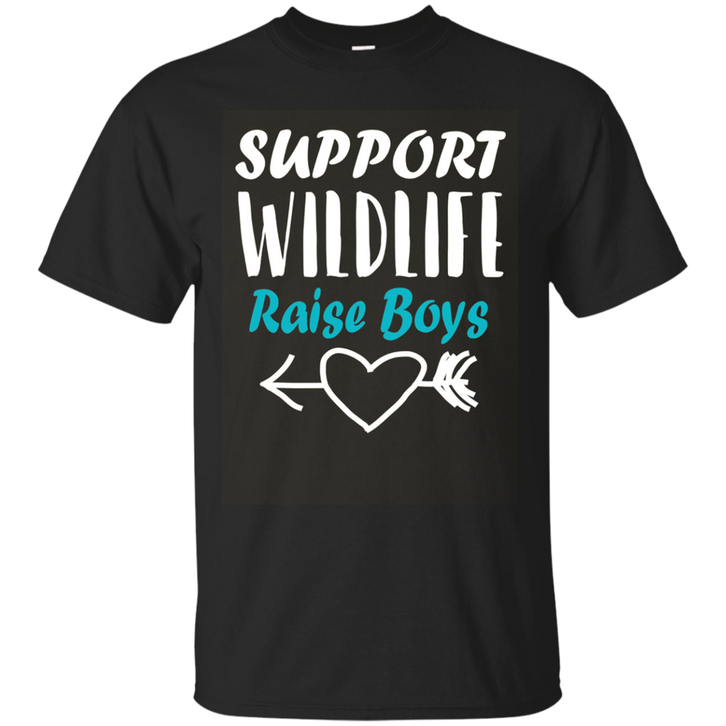 Support Wildlife Raise Boys T Shirt_Olive