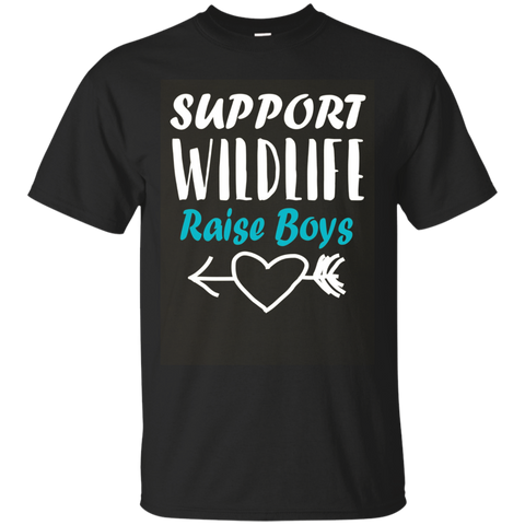 Support Wildlife Raise Boys T Shirt_Olive