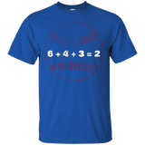 6+4+3=2 Double Play Baseball Player Distressed Tshirt Coach_black=