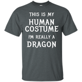 I'm Really A Dragon Costume Halloween Shirt_black=