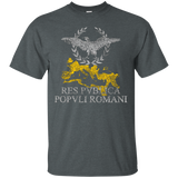 Roman Empire eagle, laurel, map Res Publica weathered tee_Black