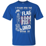 I Stand For The Flag To Honor Those Who Died For It T-shirt_black