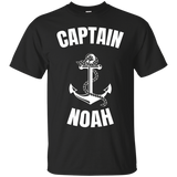 Captain Noah T-shirt Personalized Boat Captain Shirt_black=