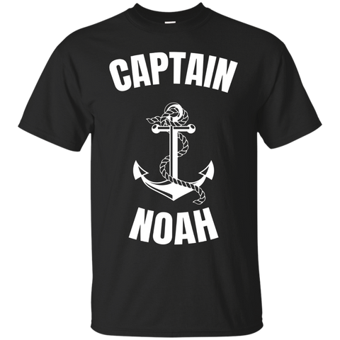 Captain Noah T-shirt Personalized Boat Captain Shirt_black=