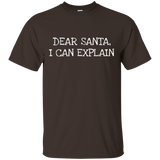 Dear Santa, I Can Explain- Funny Gift T-shirt Men Women_black