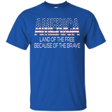 America Land Of Free Because Of Brave Usa Flag Tshirt_black