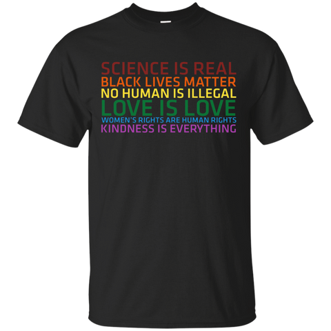 Science Is Real Black Lives Matter Tee Gift T-shirt Shirt_Black