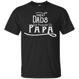 Great Dads Get Promoted To Papa- Funny Grandfather Shirt_black=