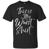 This is my Wurst Shirt Funny German Bratwurst Food Pun Tee_Black